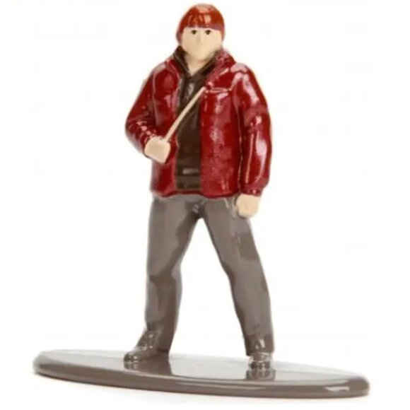 HARRY POTTER Metallic Figurine Toys Ron Weasley & Harry Die-cast Figures NEW - Picture 4 of 5